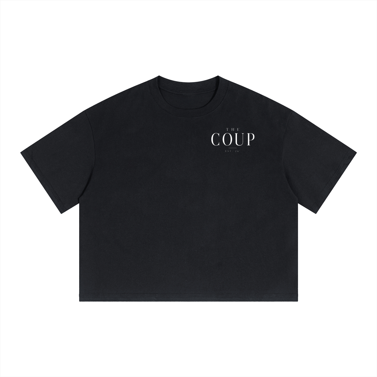 Unisex Boxy Drop Shoulder Crop "No Risk" T-Shirt