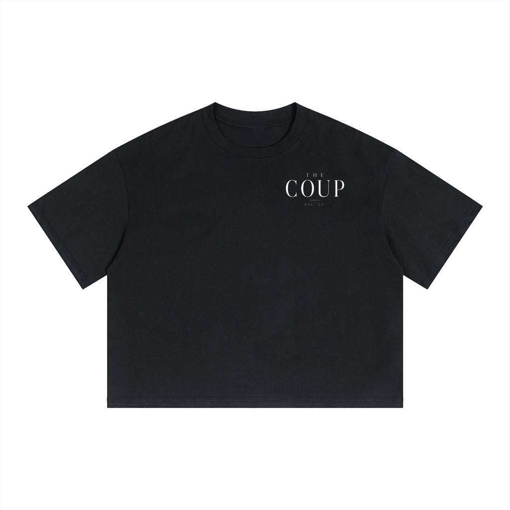 Unisex Boxy Drop Shoulder Crop "Vibe Alone" T-Shirt