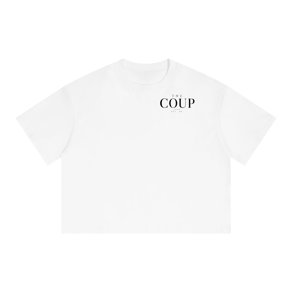 Unisex Boxy Drop Shoulder Crop "No Risk" T-Shirt