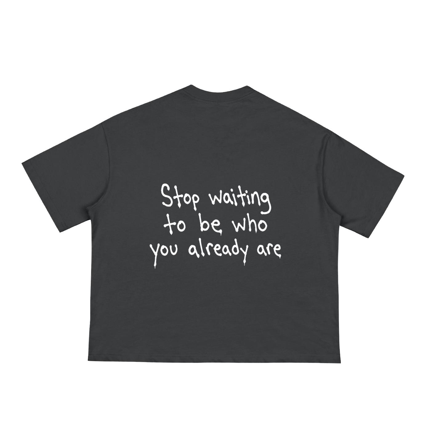 Classic Loose Boxy "Stop Waiting" Tee